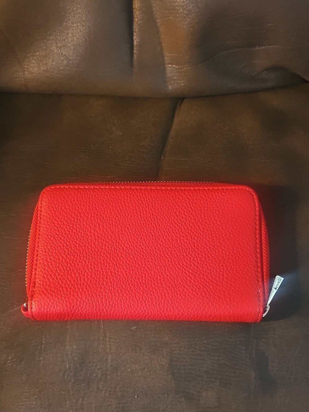 Thirty-one Red Leather Zip-Around Wallet